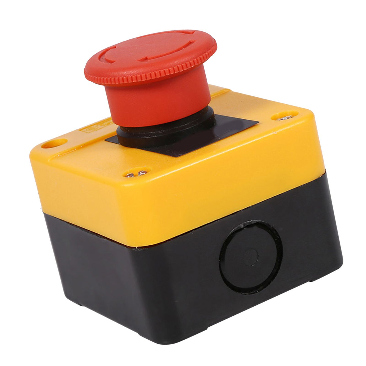 1Pc 660V 10A Plastic Shell Red Sign Emergency Stop Mushroom Push Button Switch New