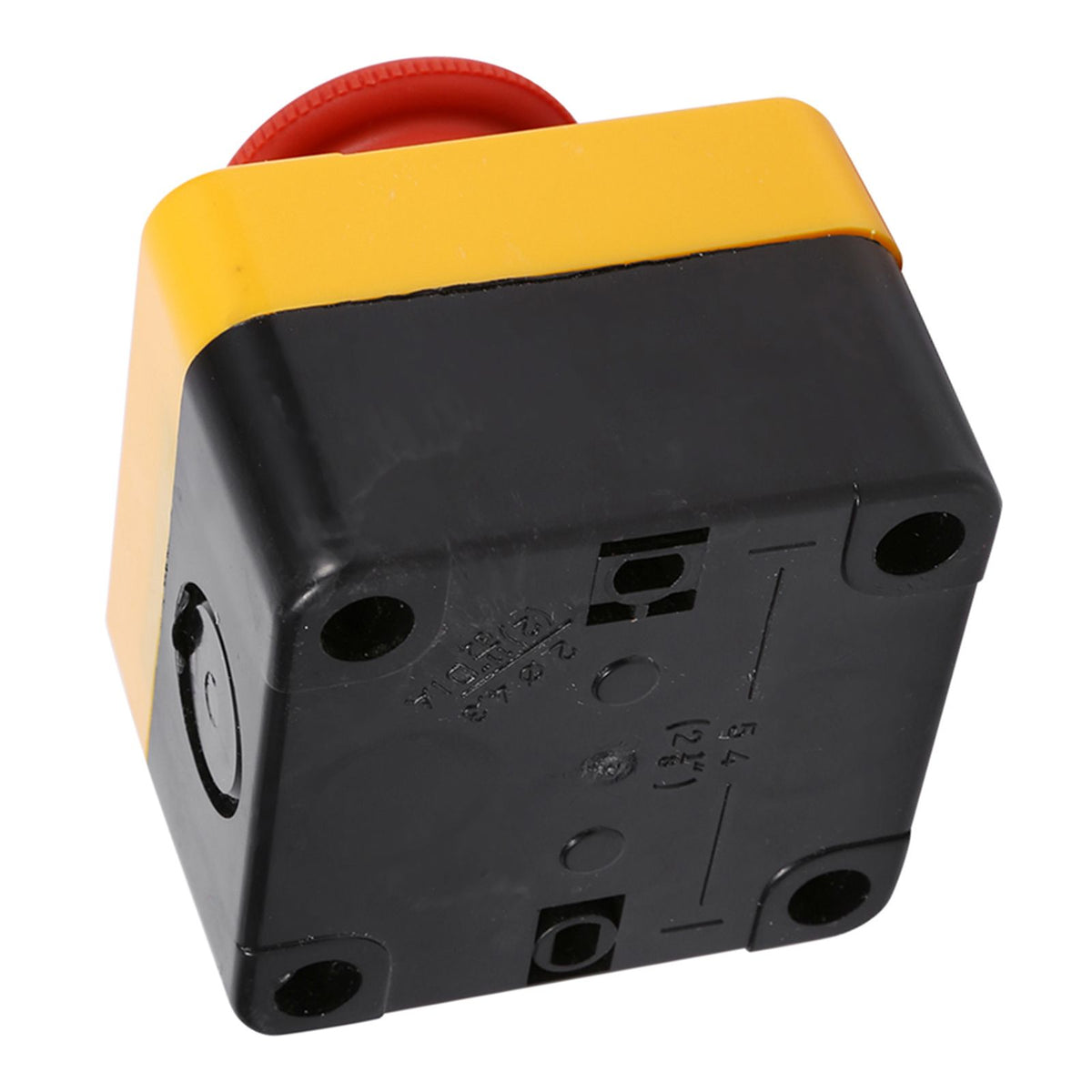 1Pc 660V 10A Plastic Shell Red Sign Emergency Stop Mushroom Push Button Switch New
