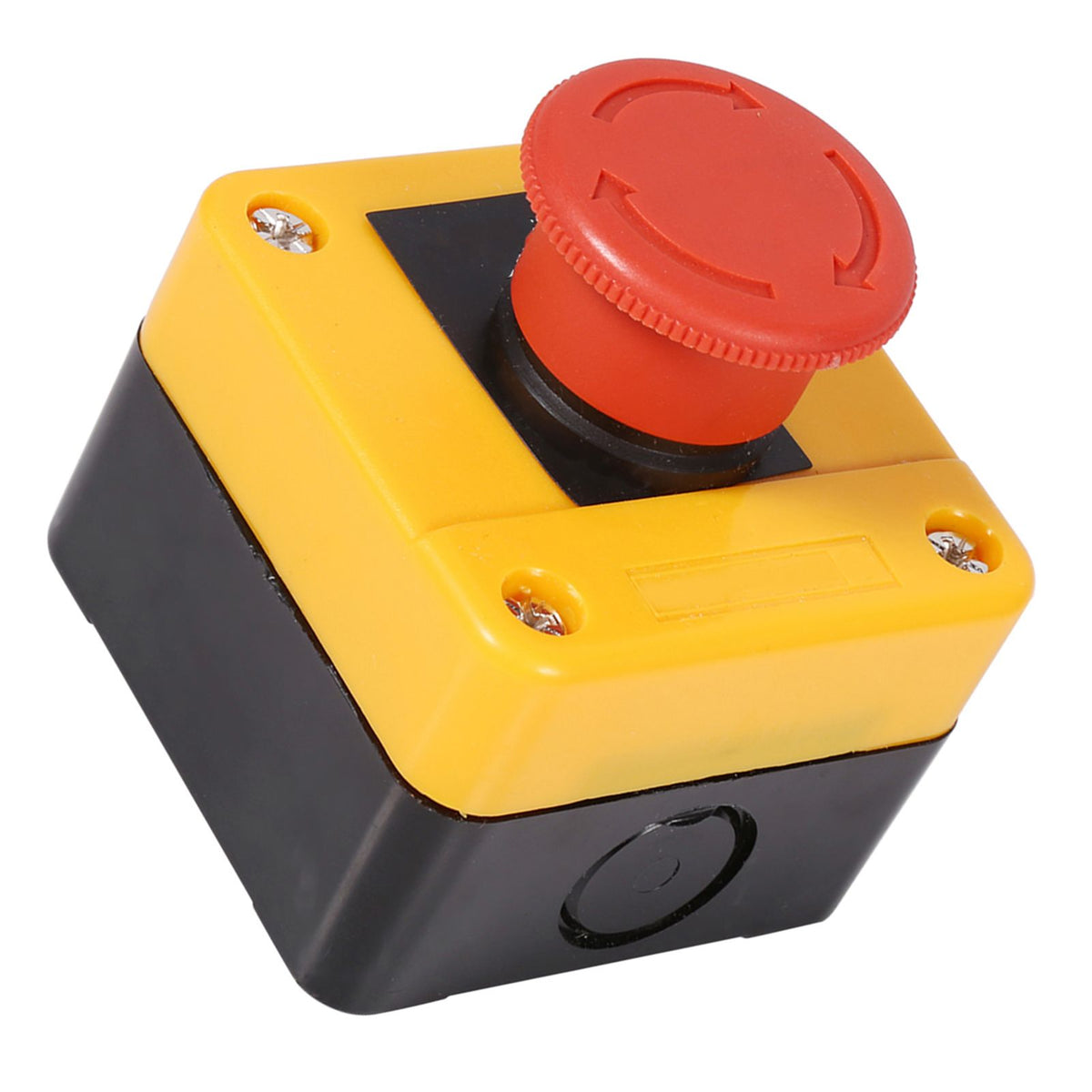 1Pc 660V 10A Plastic Shell Red Sign Emergency Stop Mushroom Push Button Switch New