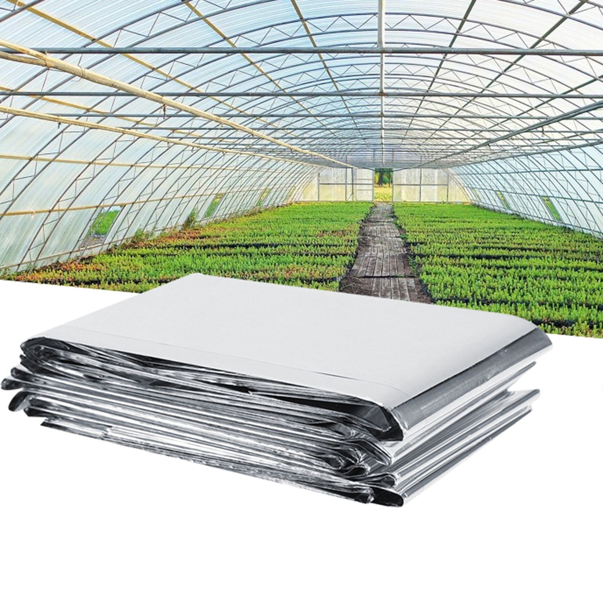 1Pc 210 x 120cm Silver Plant Reflective Film Garden Greenhouse Grow Light Accessories New