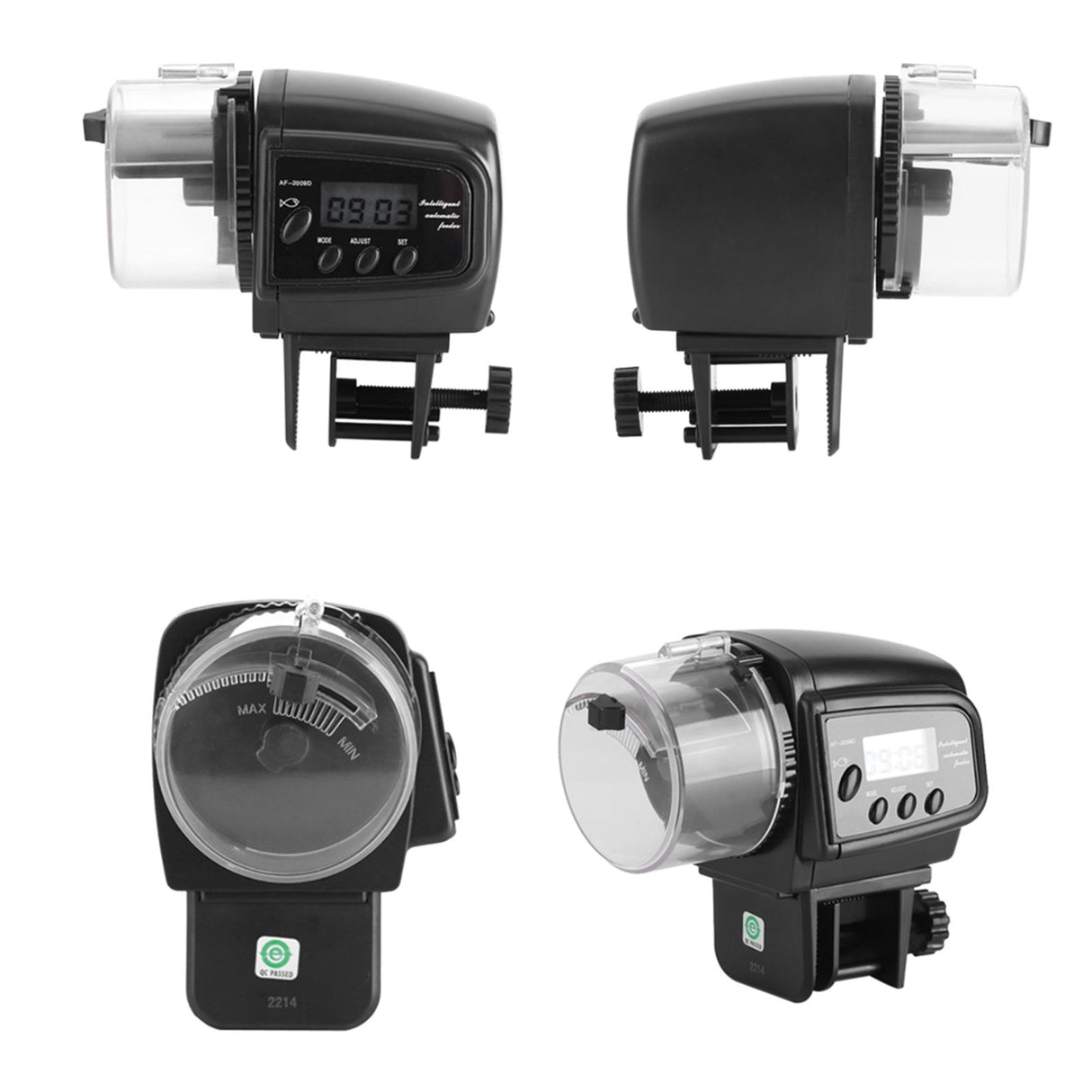 Digital LCD Electronic Fish Feeder Dispenser Timer Automatic Aquarium Tank Food Feeding Machine