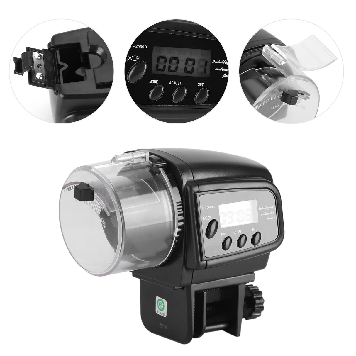 Digital LCD Electronic Fish Feeder Dispenser Timer Automatic Aquarium Tank Food Feeding Machine