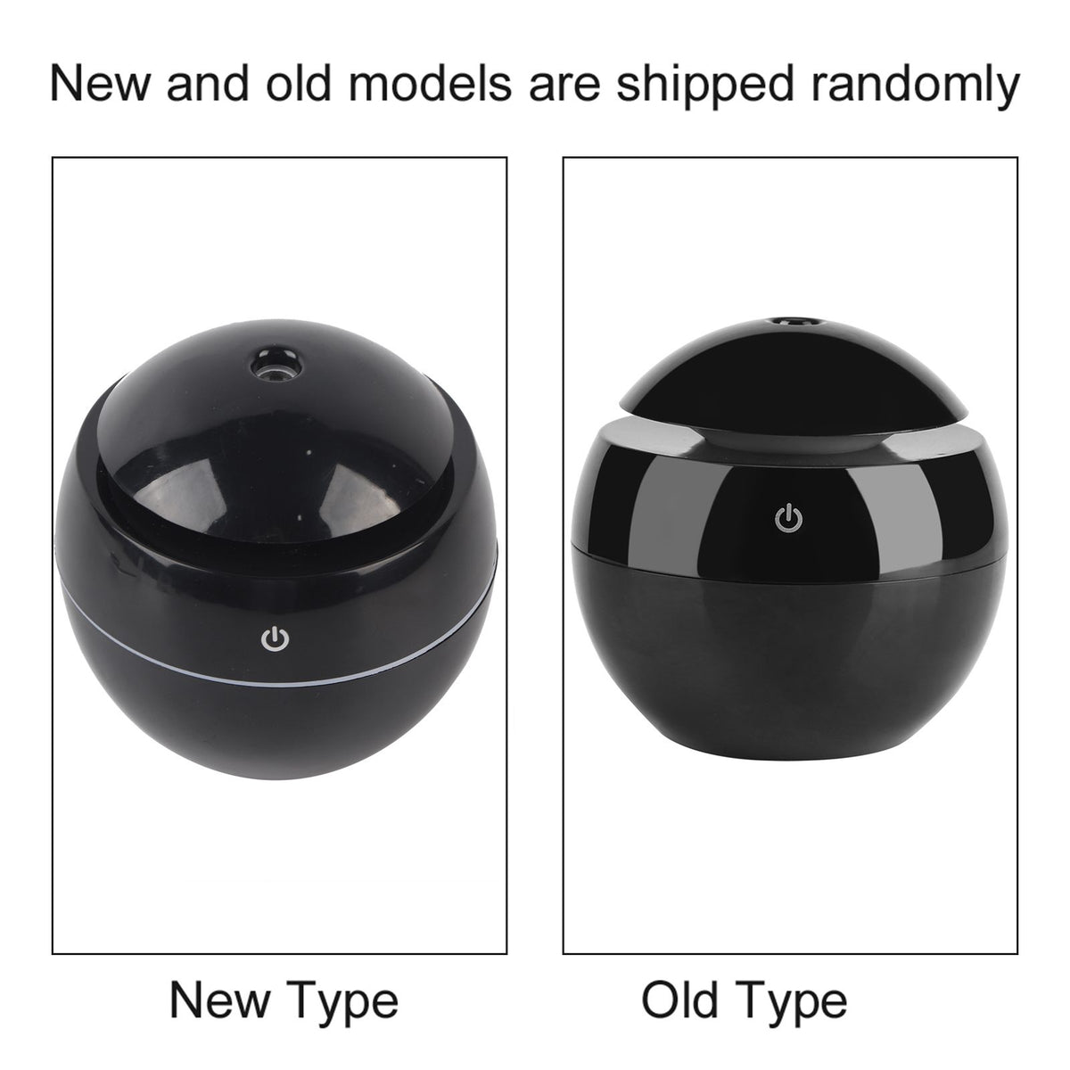 USB Essential LED Touch Aroma Ultrasonic Humidifier Oil Diffuser Air Purifier Black