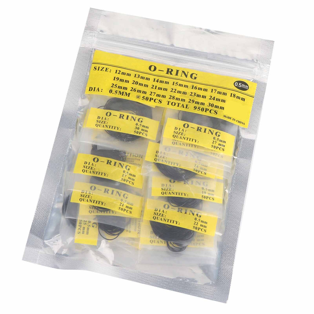 950pcs Set 12mm30mm Universal Rubber O Ring Watch Back Cover Seal Gaskets (0.5mm)