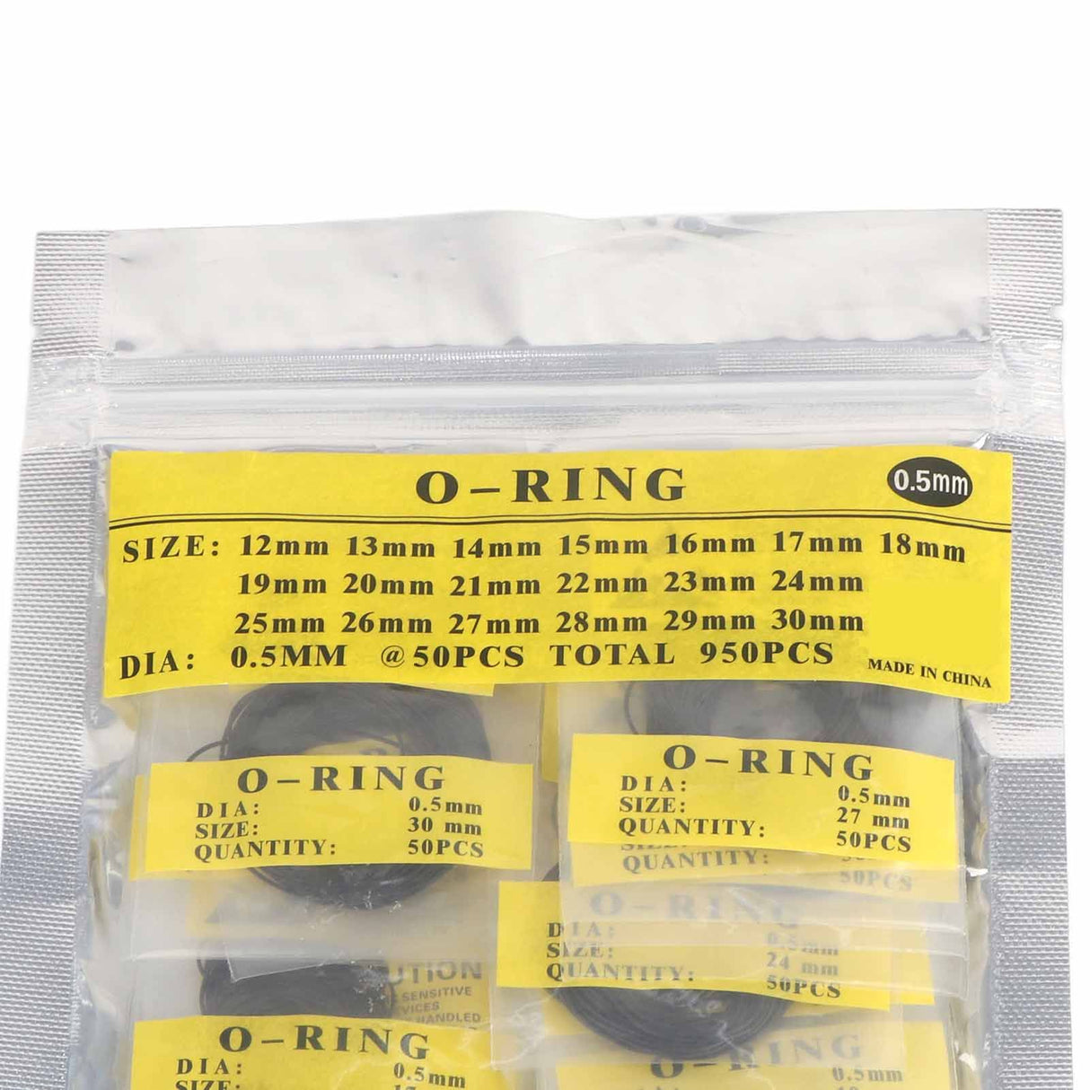 950pcs Set 12mm30mm Universal Rubber O Ring Watch Back Cover Seal Gaskets (0.5mm)