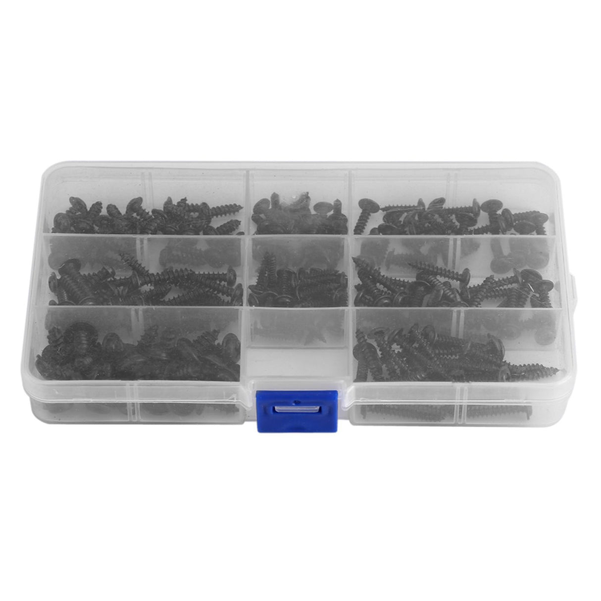200Pcs Carbon Steel Round Head Self Tapping Screw Tools Accessories Set Screws Kit