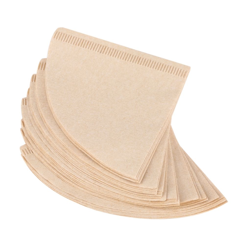40Pcs Unbleached Natural Cone Shape Drip Coffee Cup Filter Papers #V02