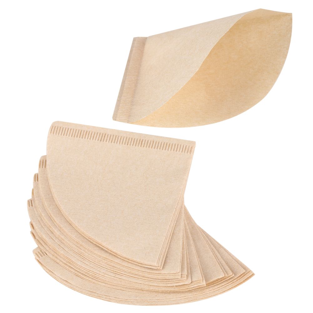 40Pcs Unbleached Natural Cone Shape Drip Coffee Cup Filter Papers #V02