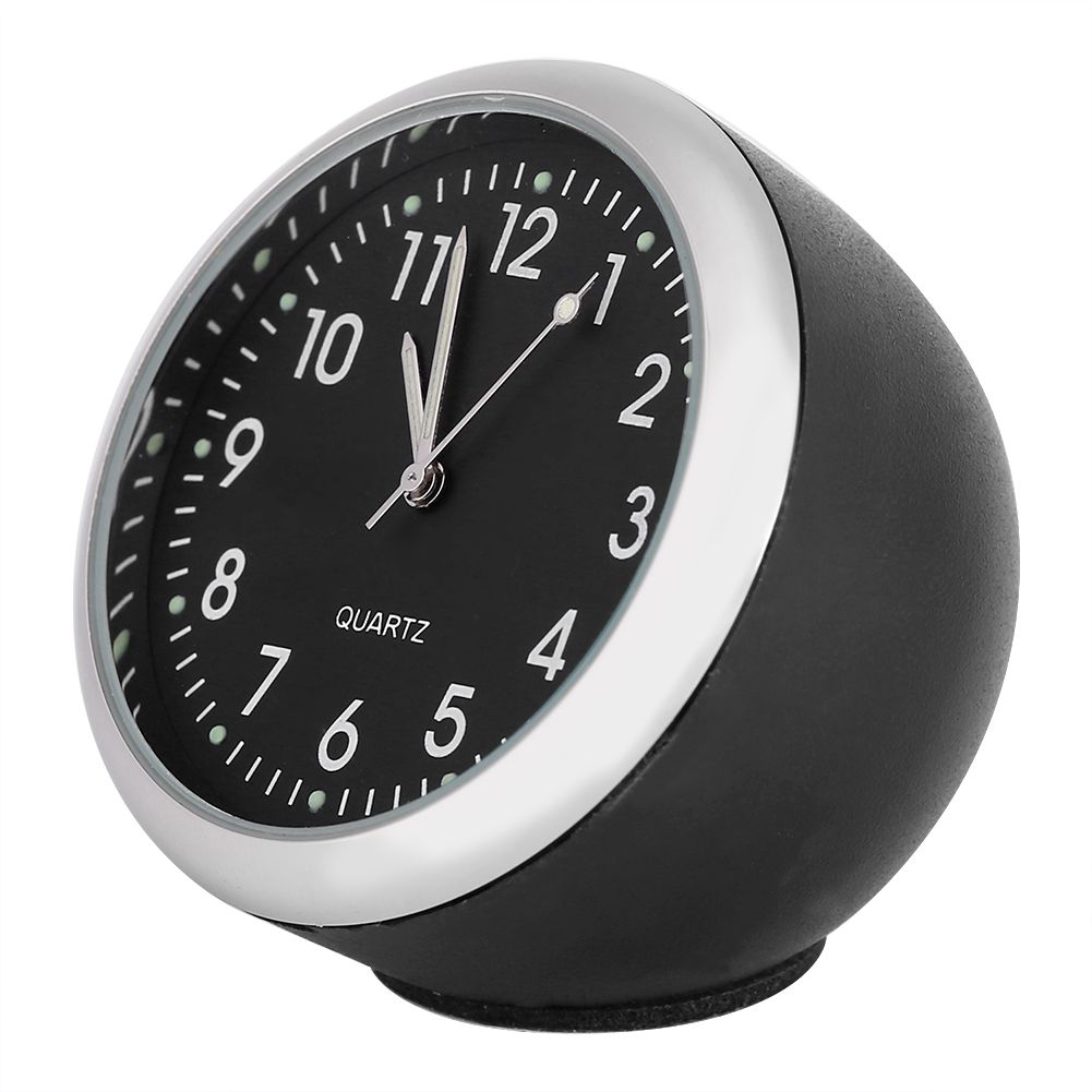 Mini Car Quartz Clock Digital Pointer Clocks Decoration with Night Light