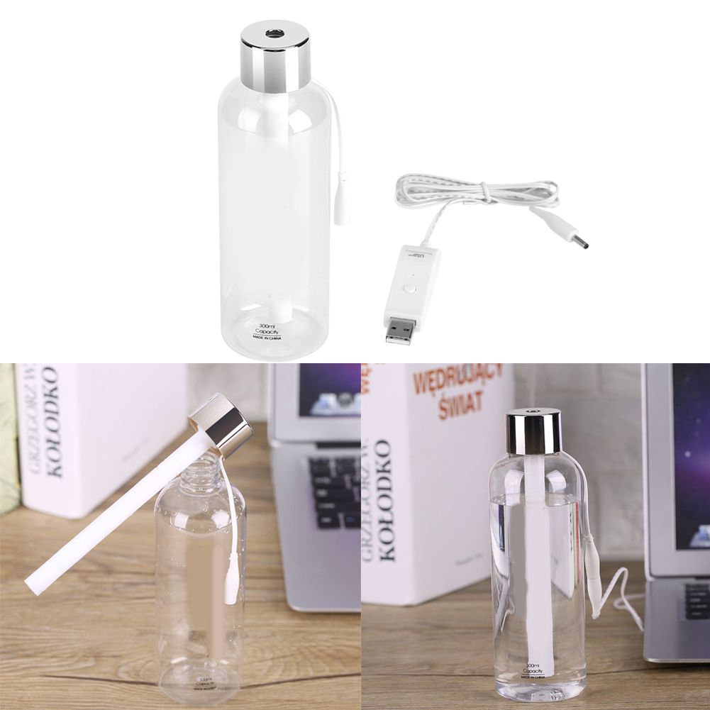 300ml Mini Air Diffuser Mist Maker Portable USB Water Bottle Humidifier Car Home