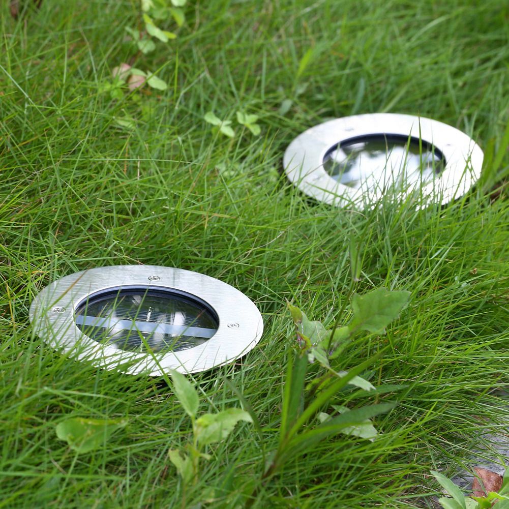 LED Solar Powered Underground Buried Light Lamp Way Road Garden Decking Light