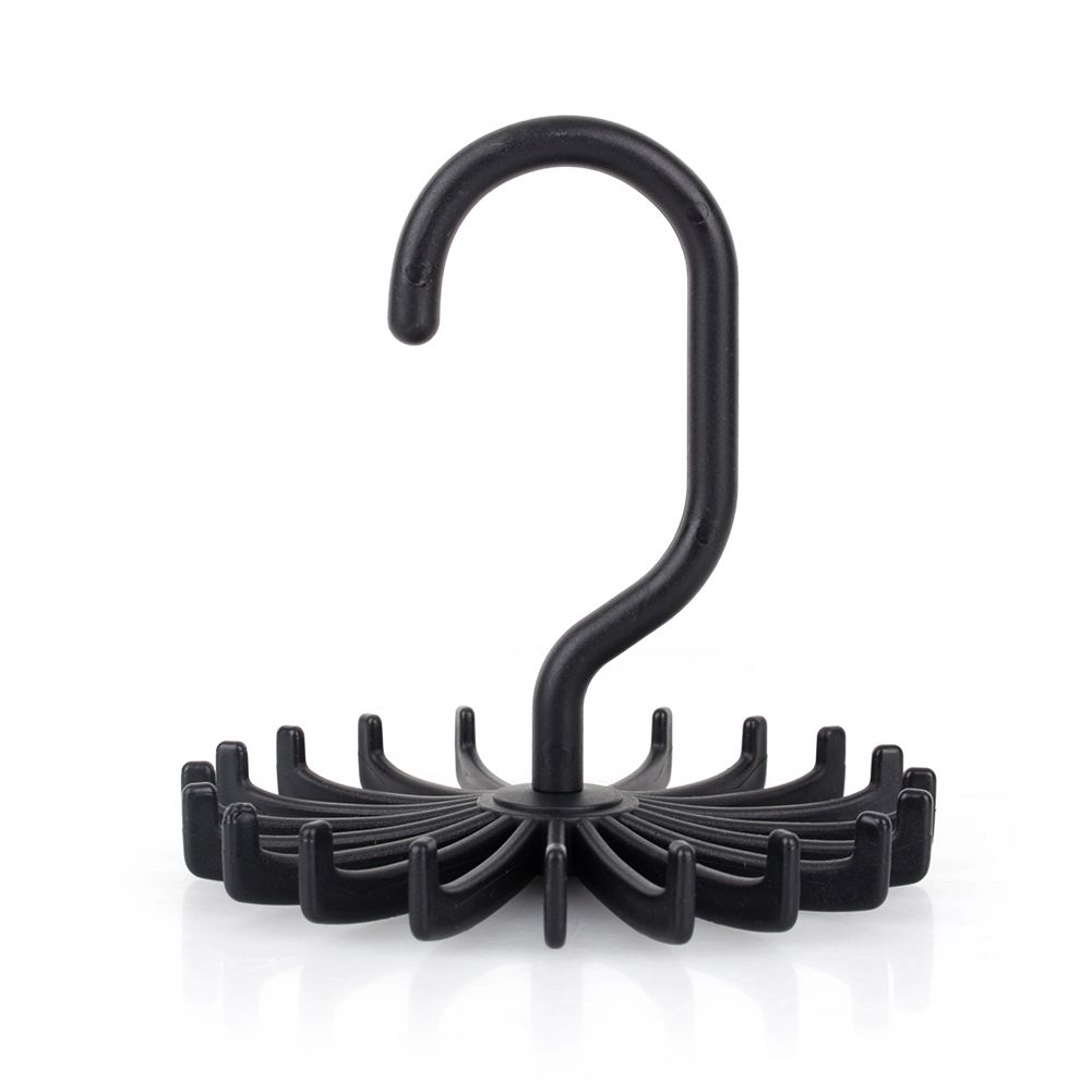 Adjustable Rotating Tie Rack Hanger 20 Hooks Neck Belt Scarf Holder Organizer
