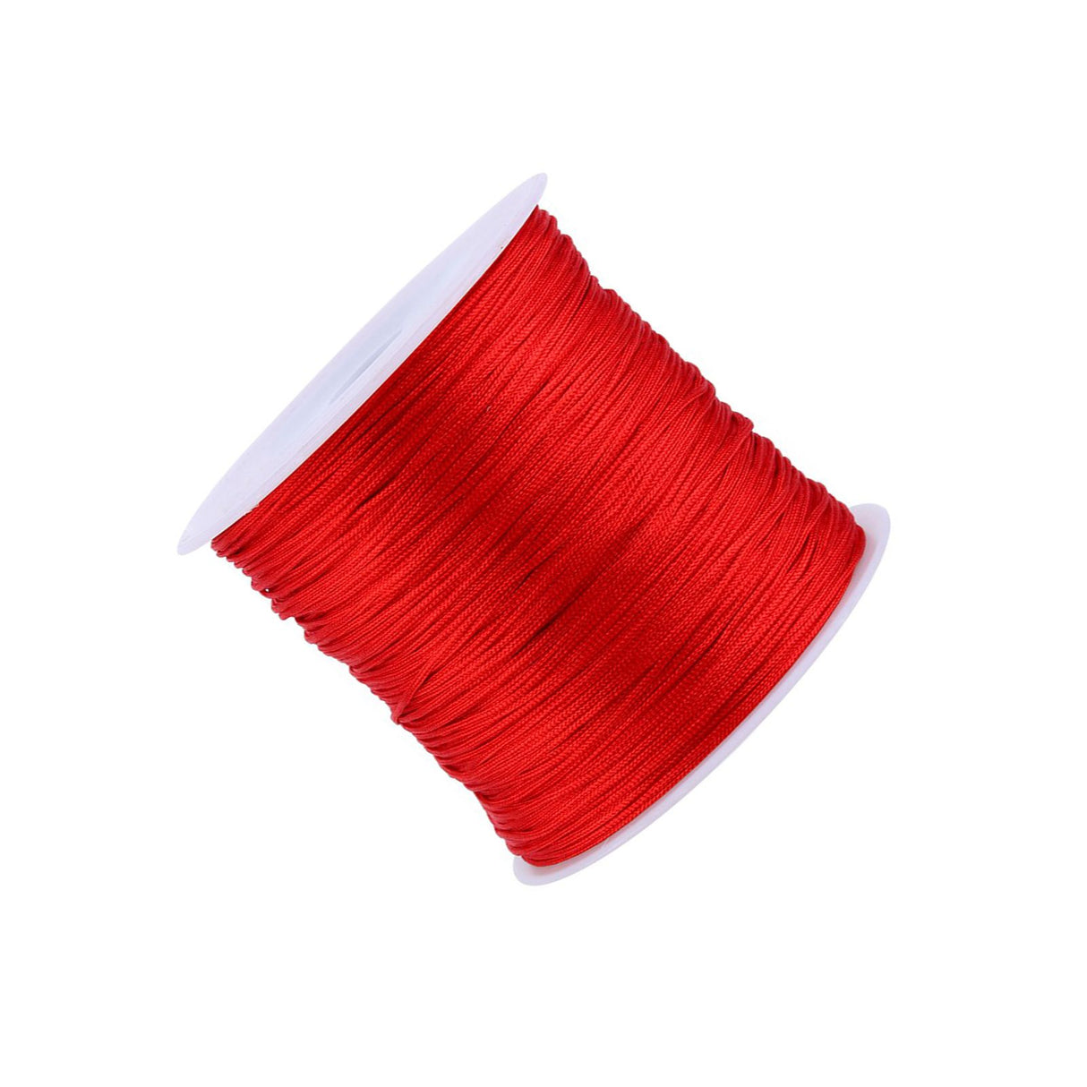 100M x 0.8mm Nylon Chinese Knot Cord Rattail Macrame Shamballa Thread String Red