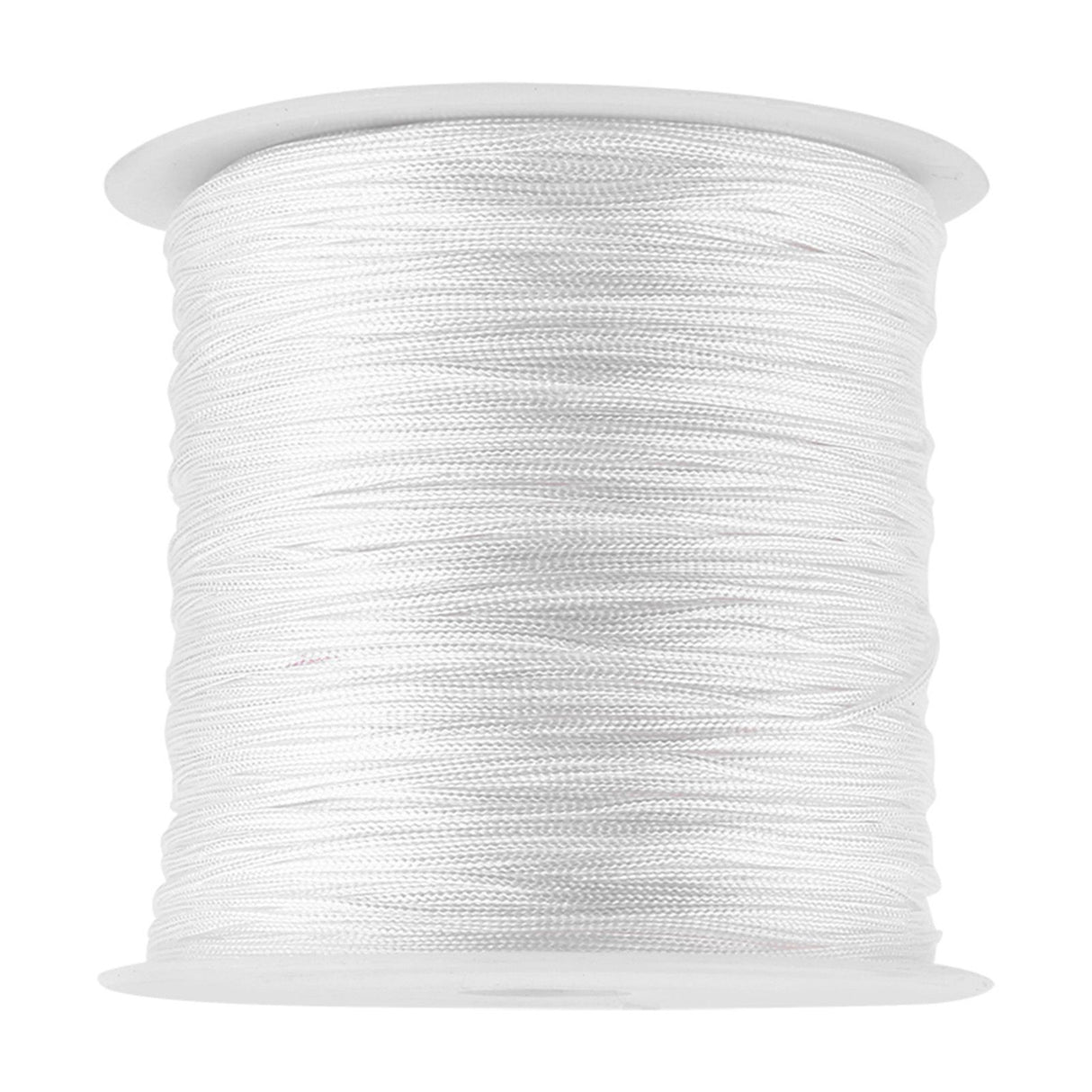 100M x 0.8mm Nylon Chinese Knot Cord Rattail Macrame Shamballa Thread String White