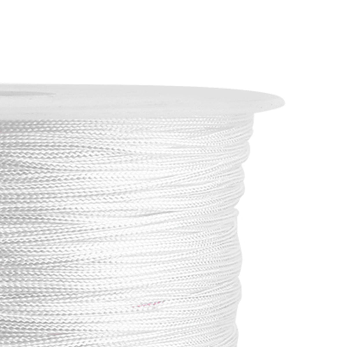 100M x 0.8mm Nylon Chinese Knot Cord Rattail Macrame Shamballa Thread String White