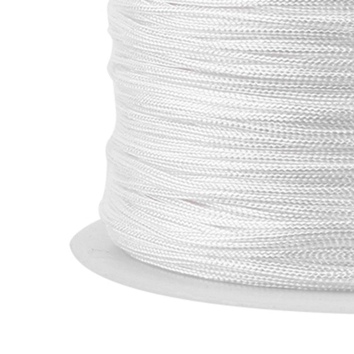 100M x 0.8mm Nylon Chinese Knot Cord Rattail Macrame Shamballa Thread String White