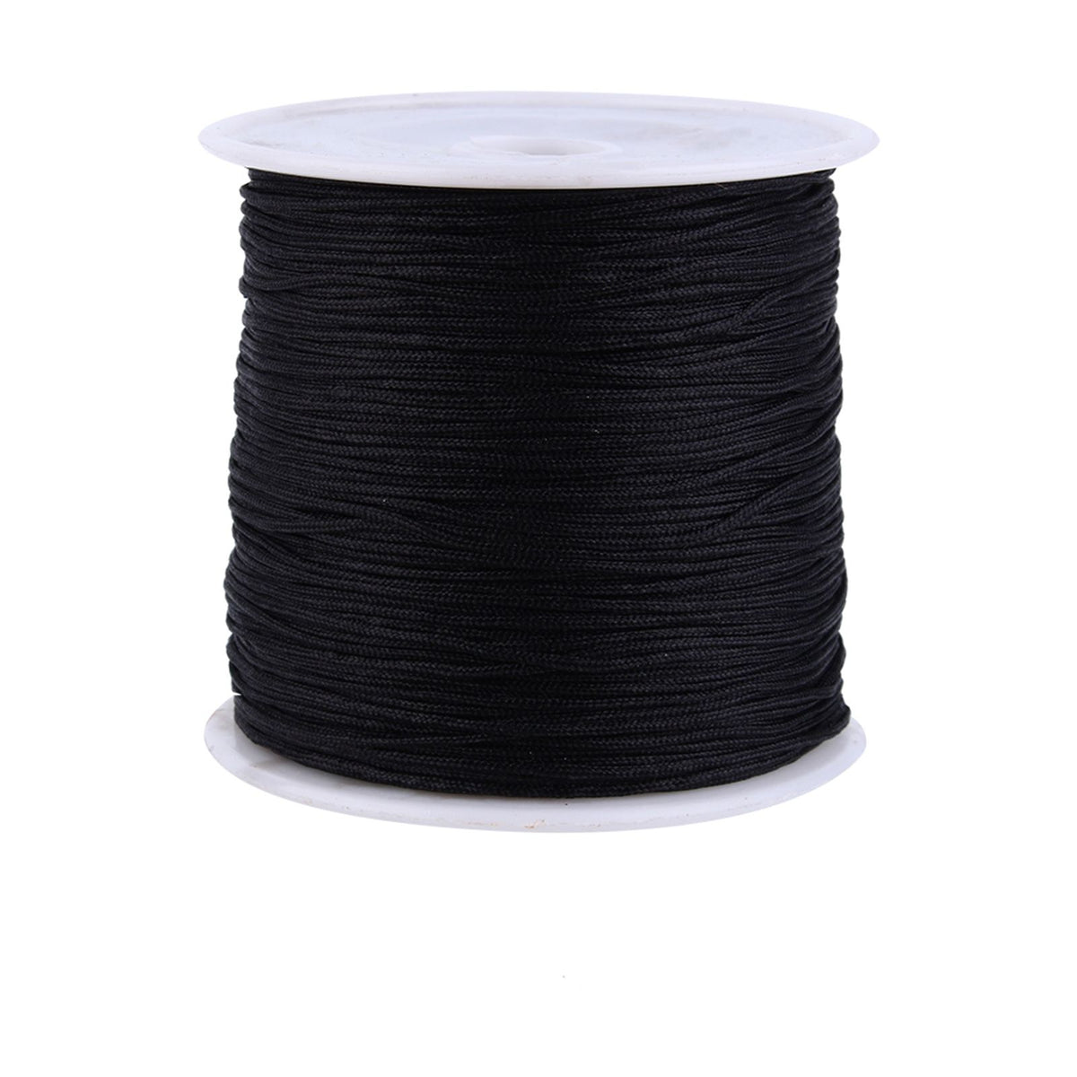 100M x 0.8mm Nylon Chinese Knot Cord Rattail Macrame Shamballa Thread String Black