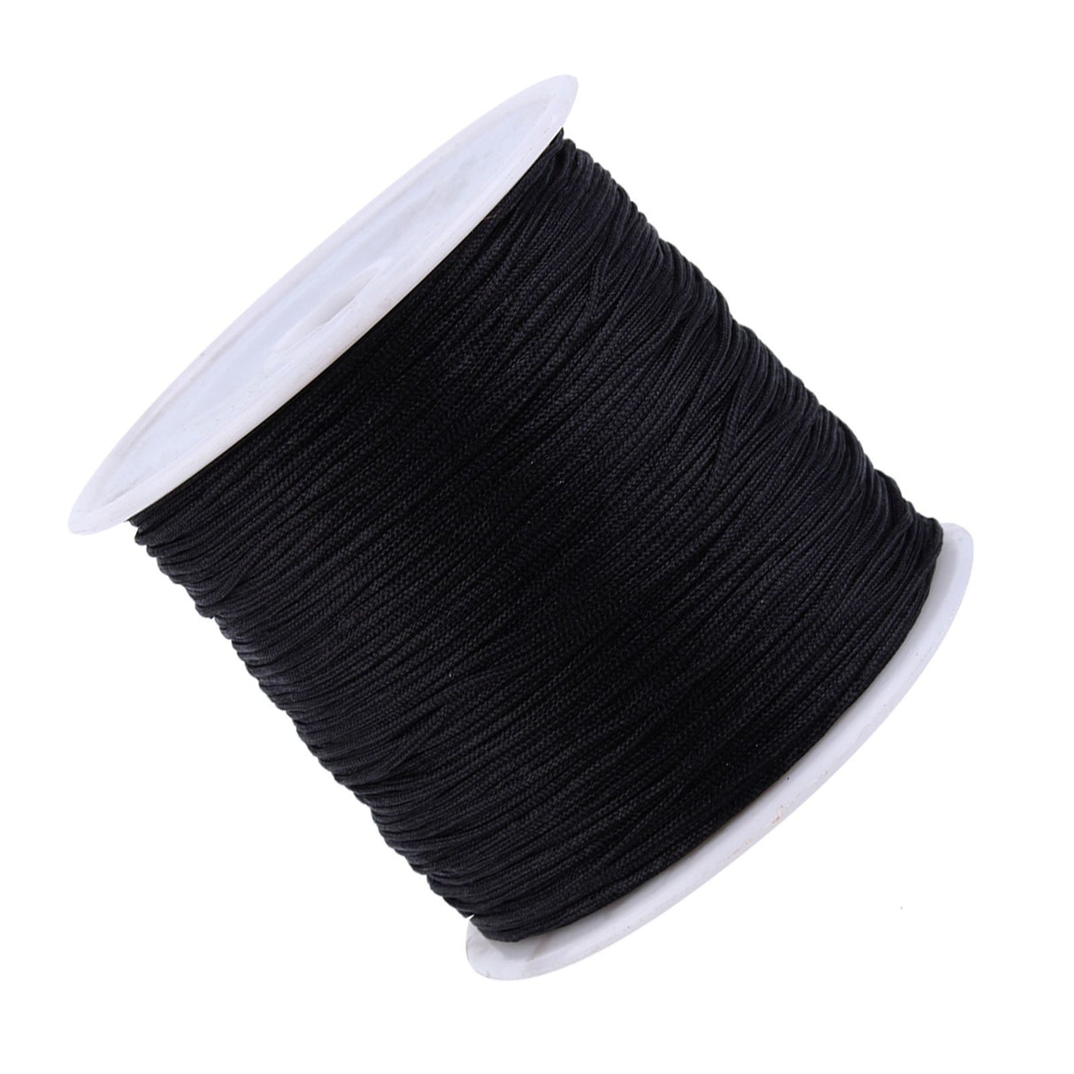 100M x 0.8mm Nylon Chinese Knot Cord Rattail Macrame Shamballa Thread String Black
