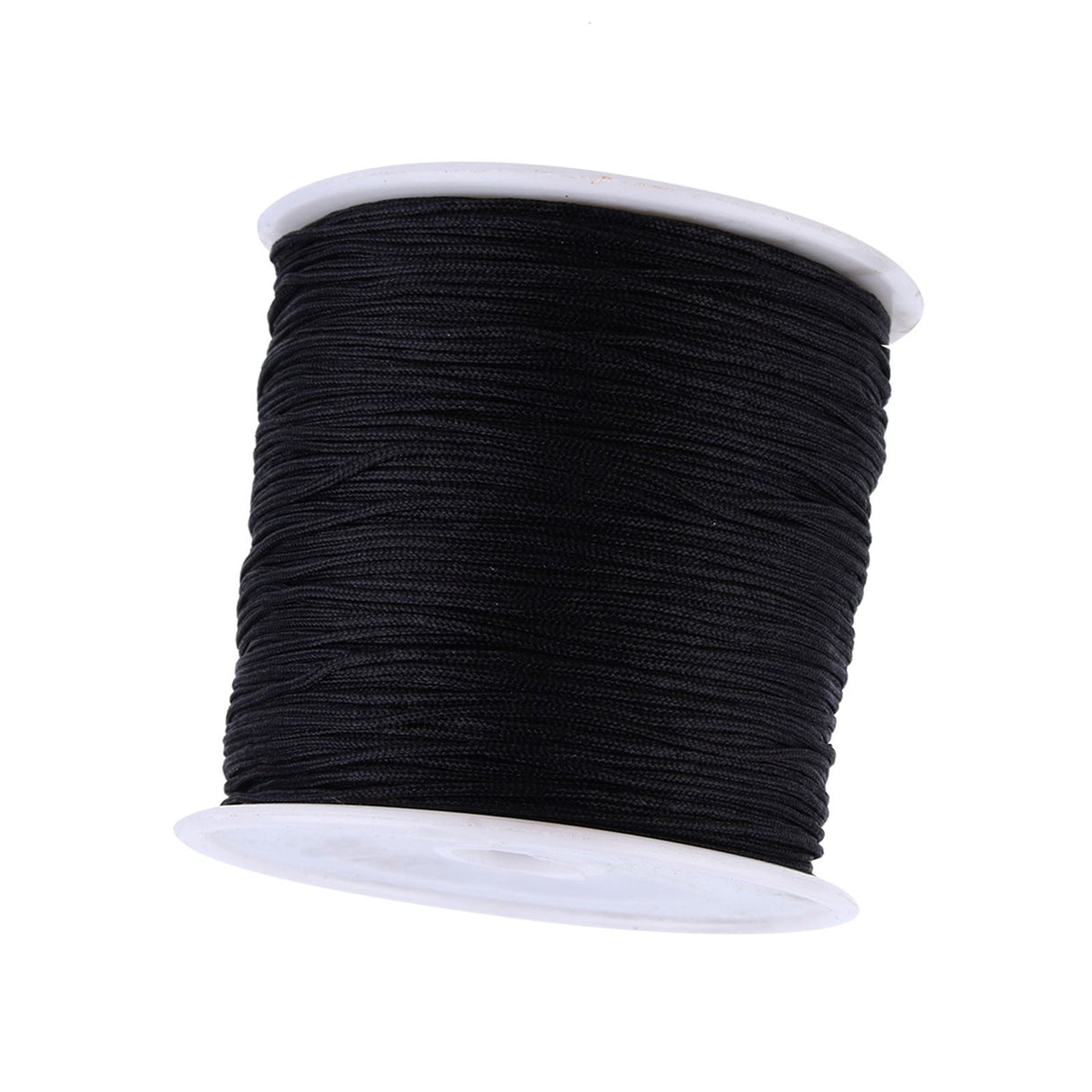 100M x 0.8mm Nylon Chinese Knot Cord Rattail Macrame Shamballa Thread String Black