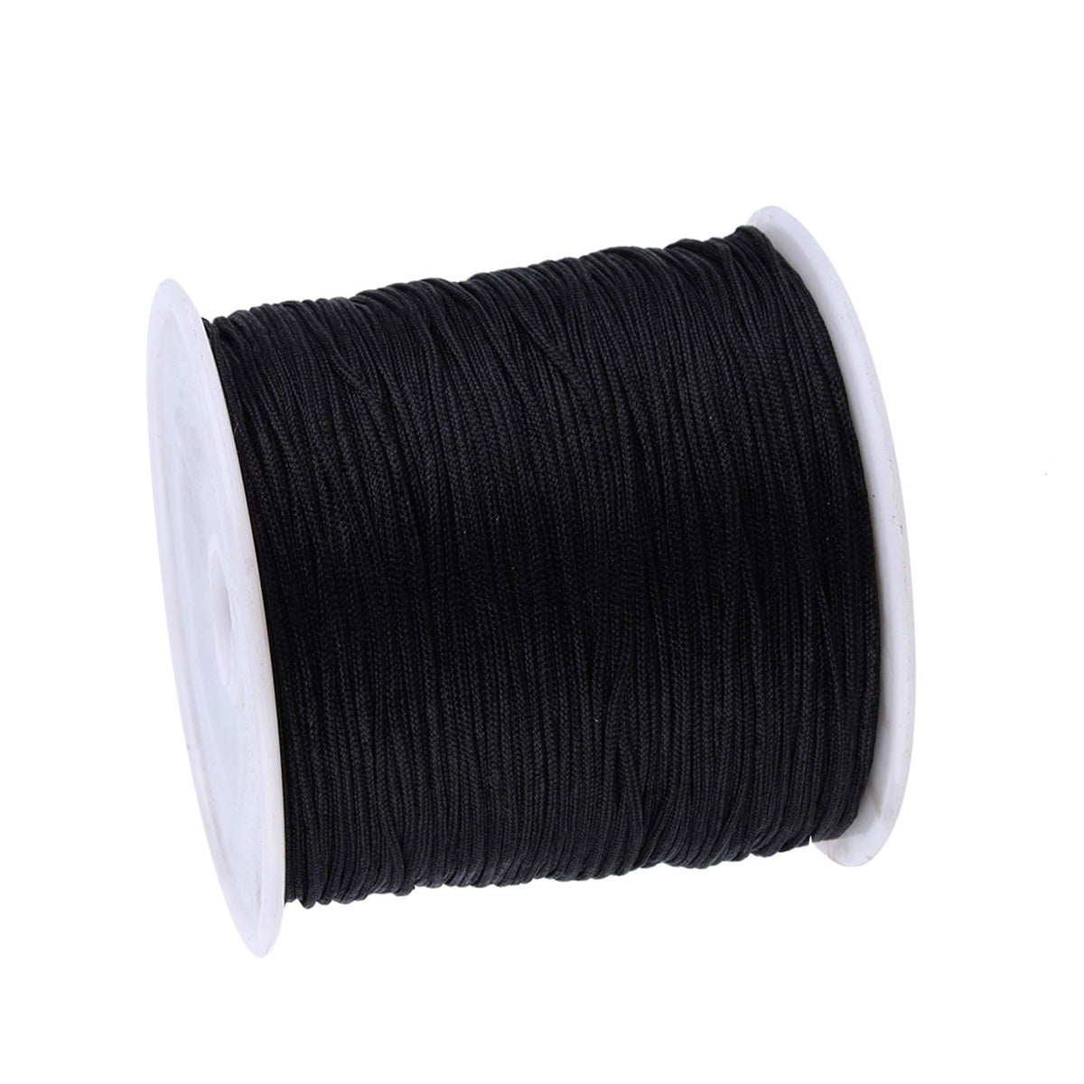 100M x 0.8mm Nylon Chinese Knot Cord Rattail Macrame Shamballa Thread String Black