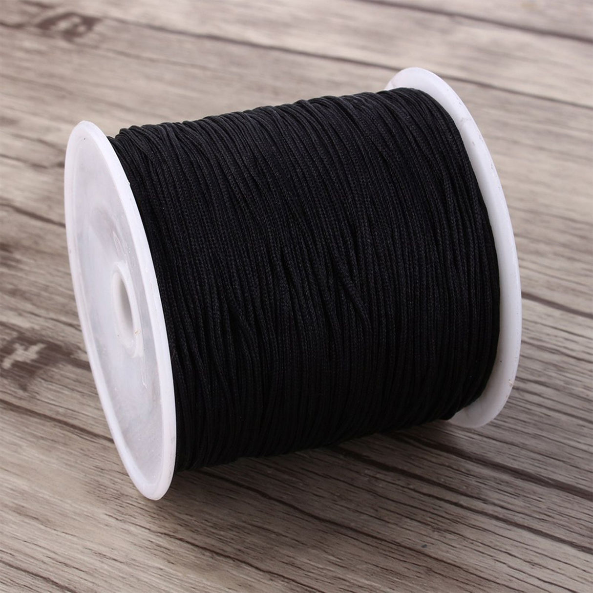 100M x 0.8mm Nylon Chinese Knot Cord Rattail Macrame Shamballa Thread String Black