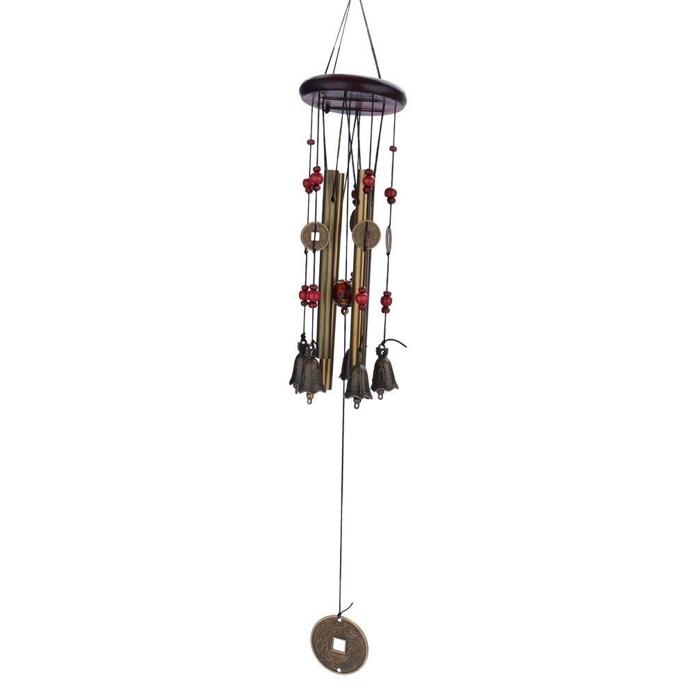 4 Tubes 5 Bells Bronze Yard Garden Outdoor Living Wind Chimes Gift