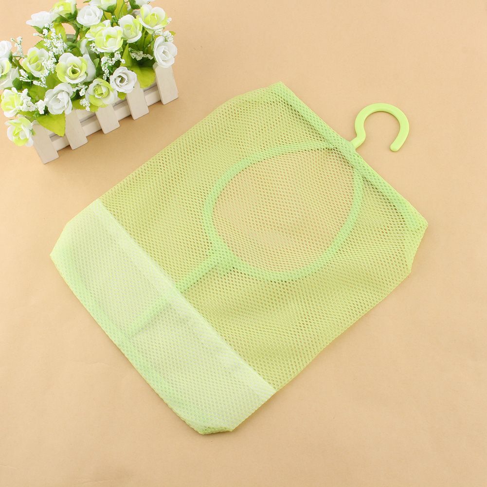 Kitchen Bathroom Hanging Storage Clothespin Mesh Bag Organizer Hanger Hook