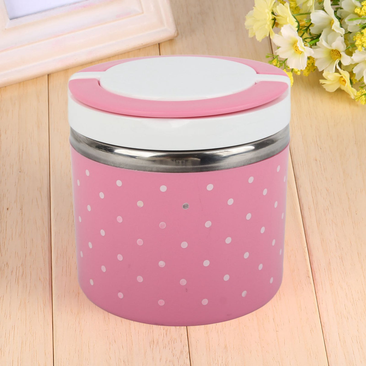 1 Layer Stainless Steel Insulation Thermo Thermal Lunch Box Food Container Hot