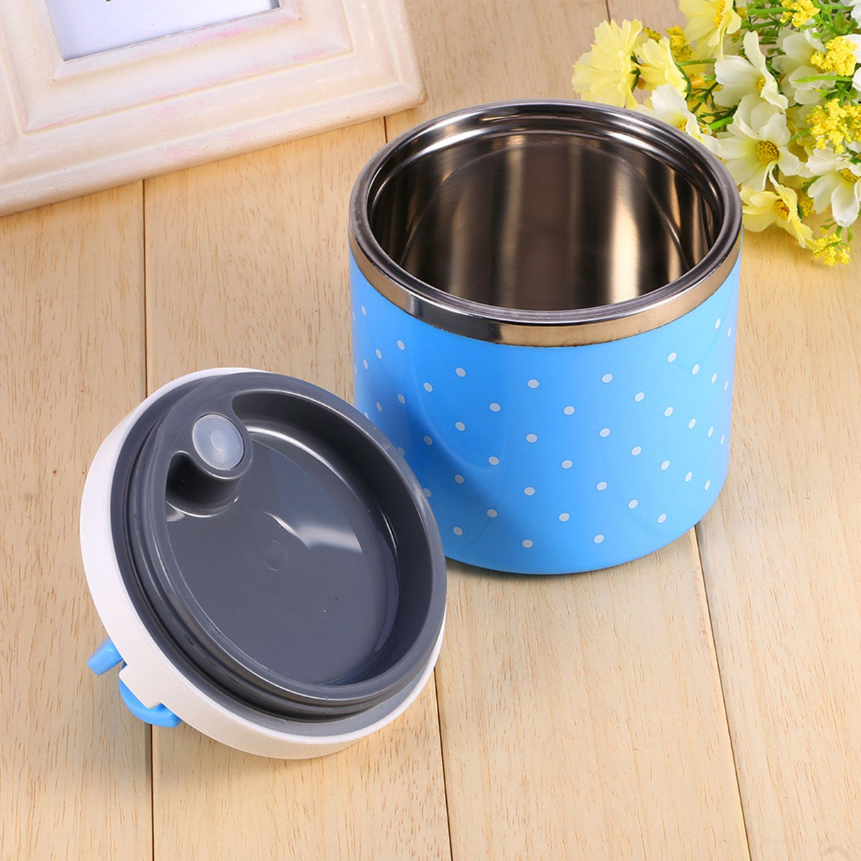 1 Layer Stainless Steel Insulation Thermo Thermal Lunch Box Food Container Hot