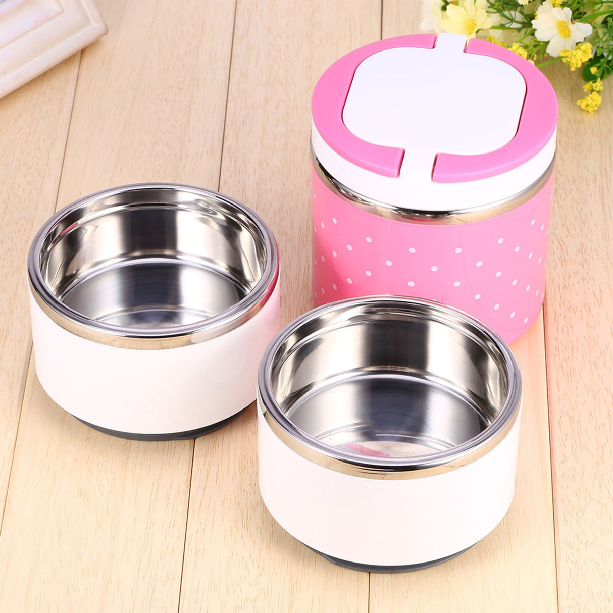 3 Layer Stainless Steel Insulation Thermo Thermal Lunch Box Food Container Hot