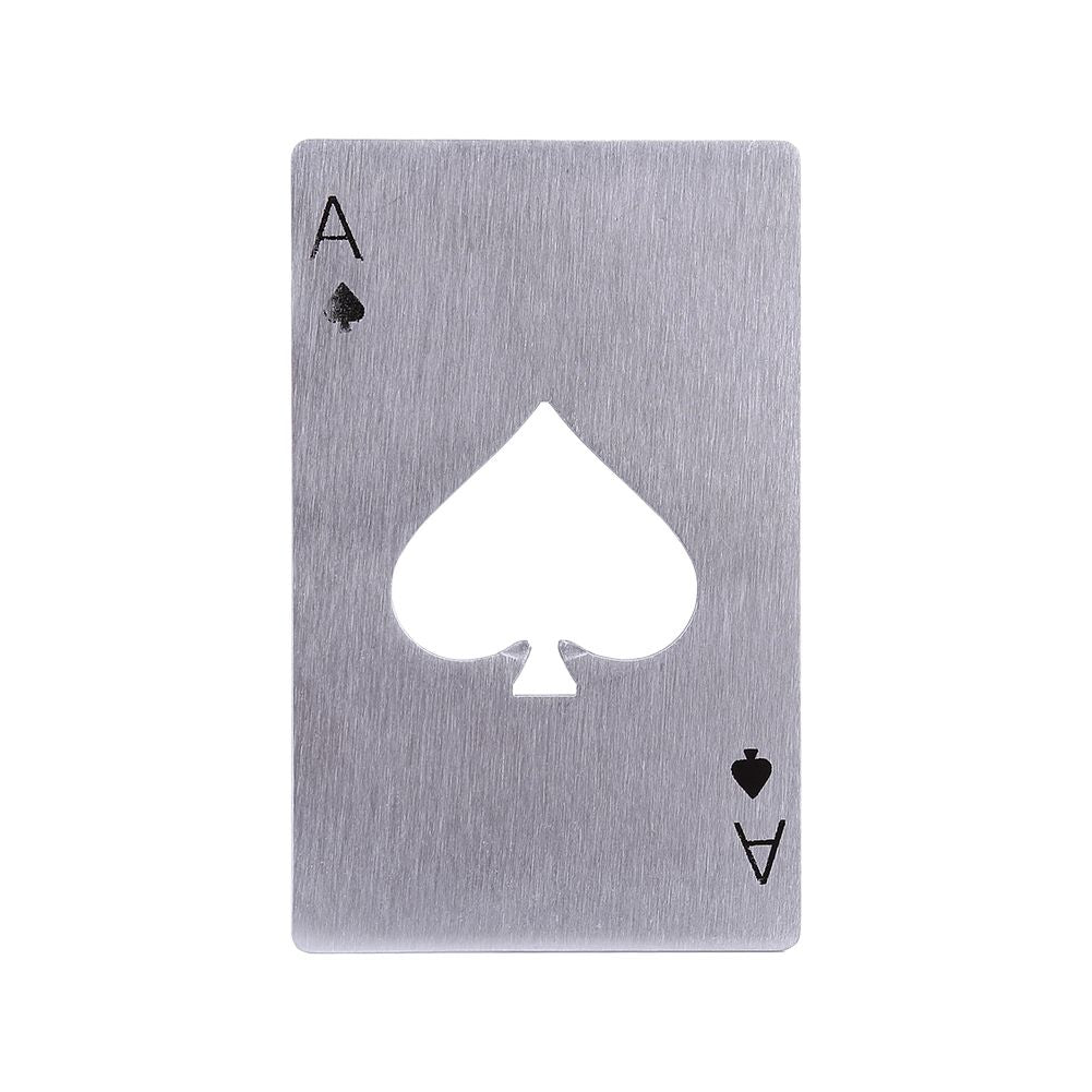 Bar Tool Bottle Soda Beer Cap Opener Wine Playing Card Ace of Spades Poker AC