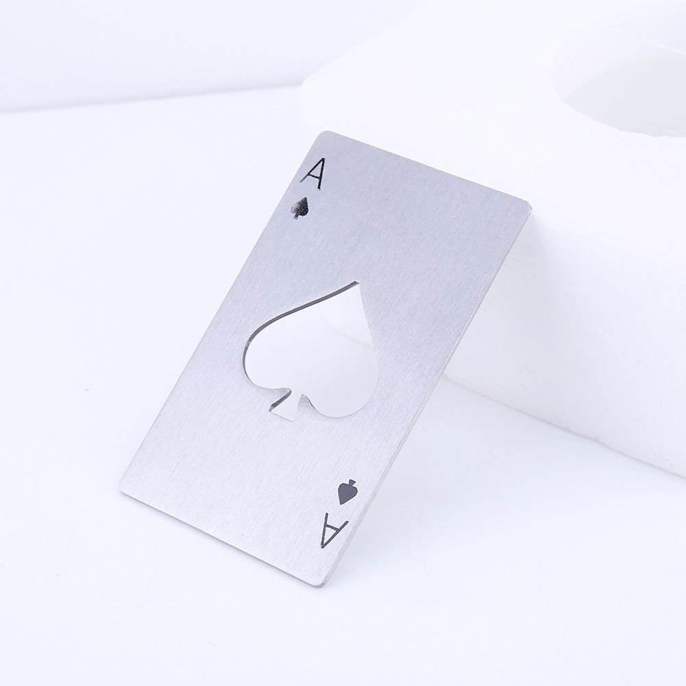Bar Tool Bottle Soda Beer Cap Opener Wine Playing Card Ace of Spades Poker AC