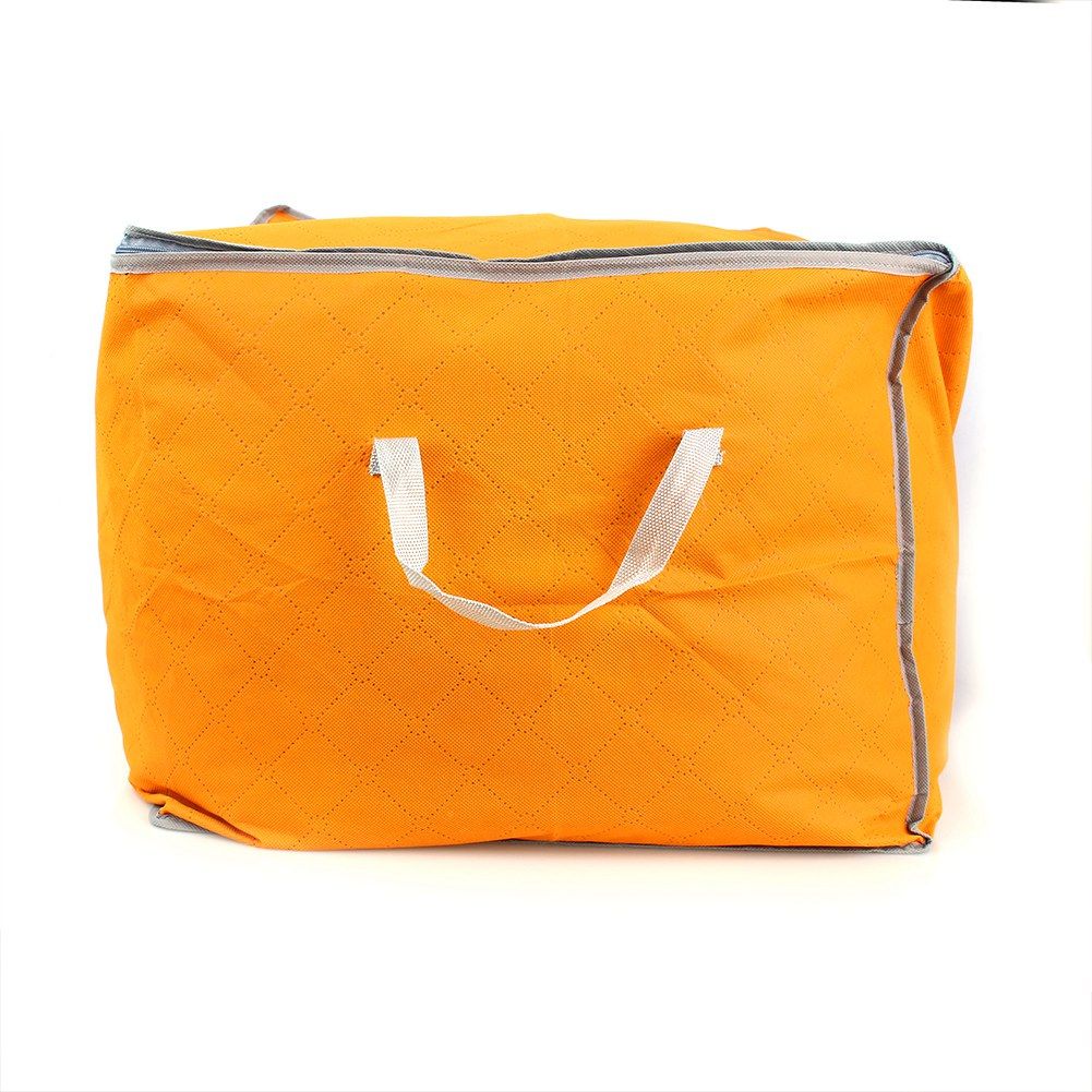 Foldable Clothing Organizer Clothing Storage Box For Clothes Underbed Dustproof Bag Orange