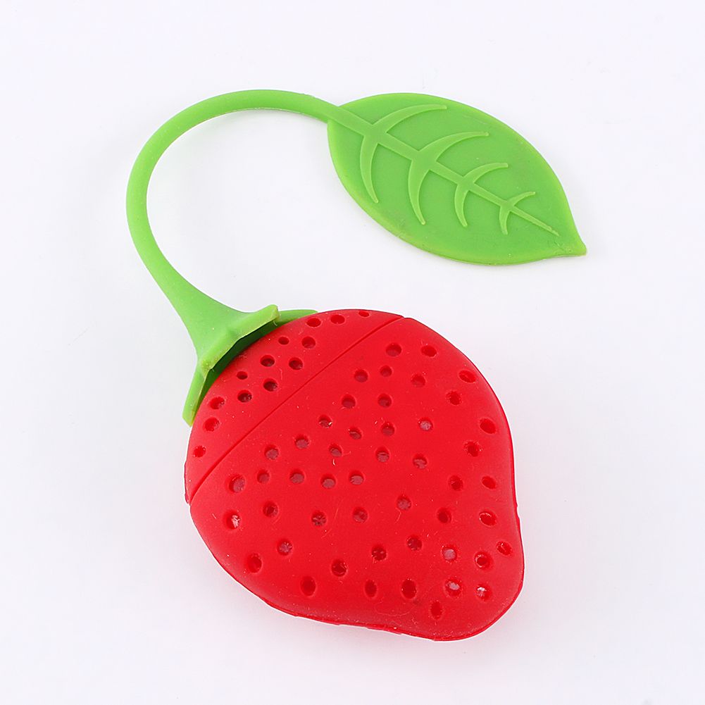 Silicone Creative Strawberry Shape Tea Leaf Strainer Herbal Spice Infuser Filter