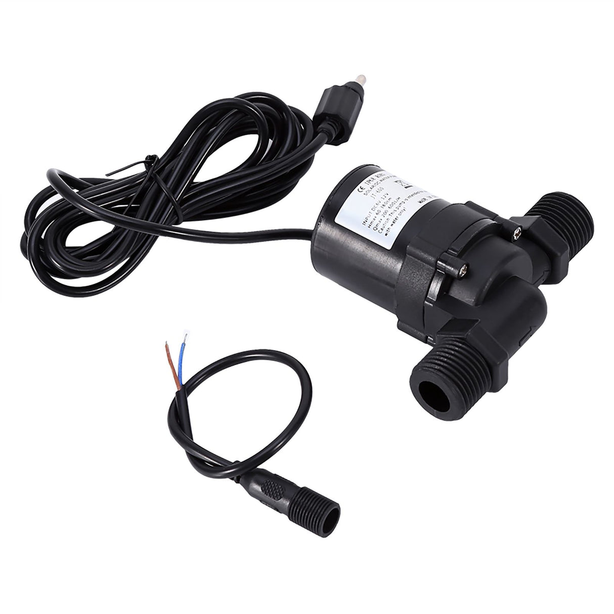 DC 12V Solar Water Circulation Pump Brushless Motor Water Pump 600L/H IP68 Waterproof Plug