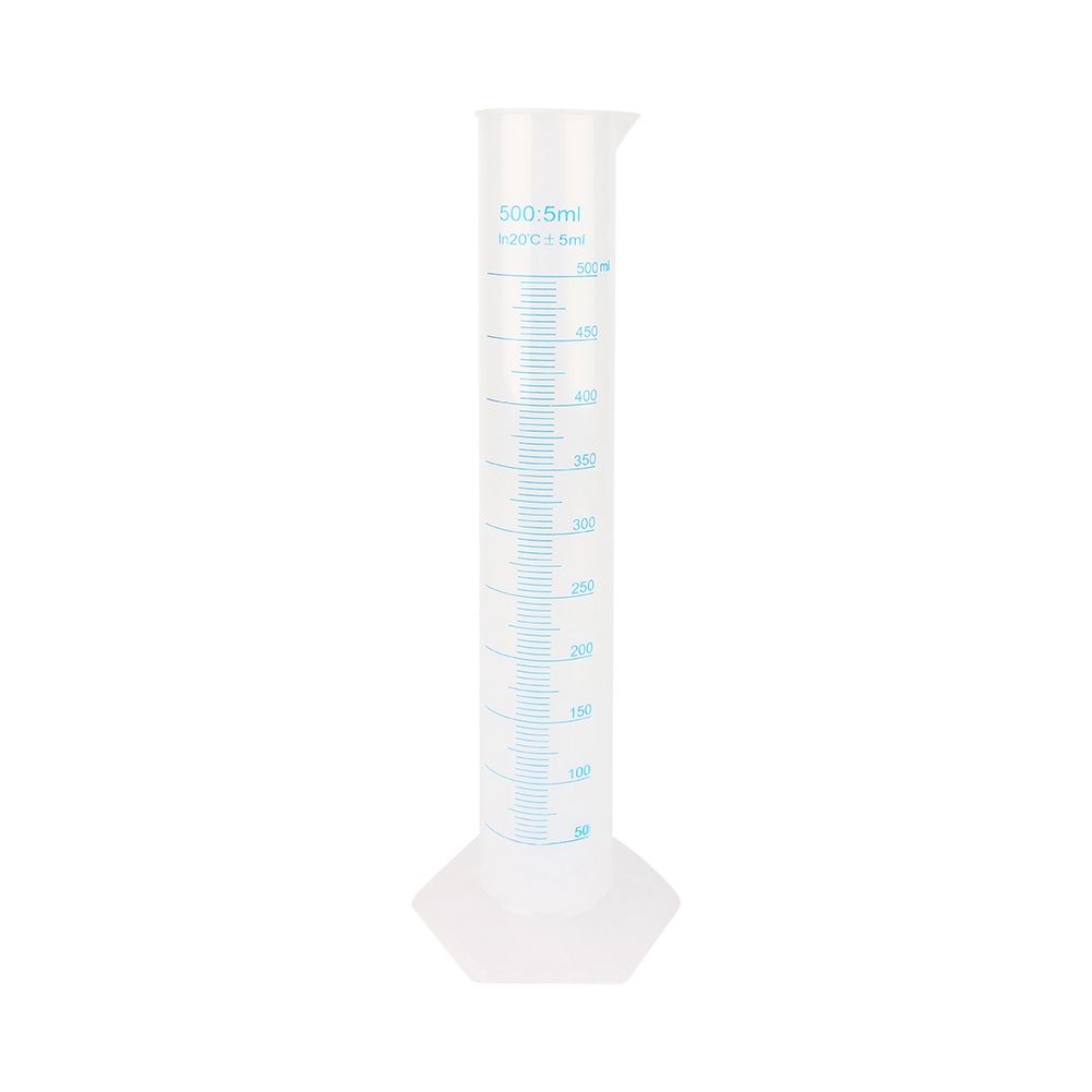 500ml Measuring Cylinder Plastic Graduated Laboratory Trial Test Liquid Tube Hot