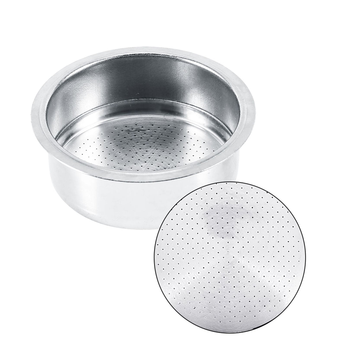 Stainless Steel Coffee 2 Cup Pressurized Filter Basket Strainer
