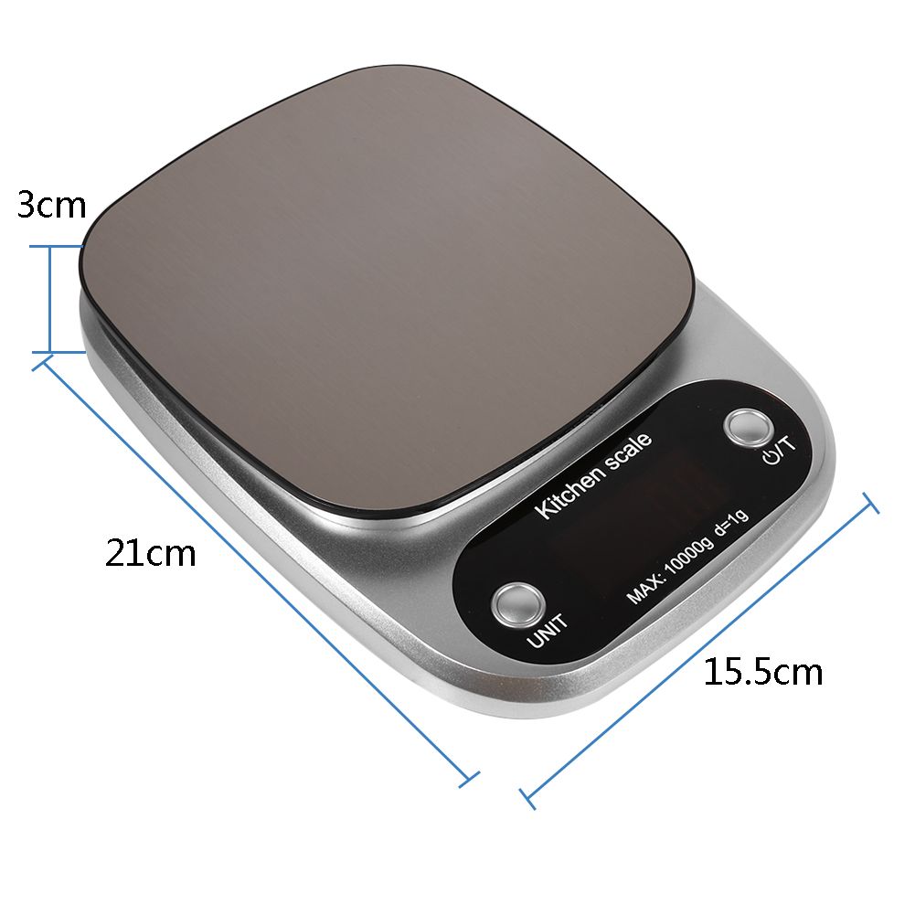 1pc 10kg/g Digital LCD Electronic Kitchen Cooking Food Die Calculation Weighting Scale Balance