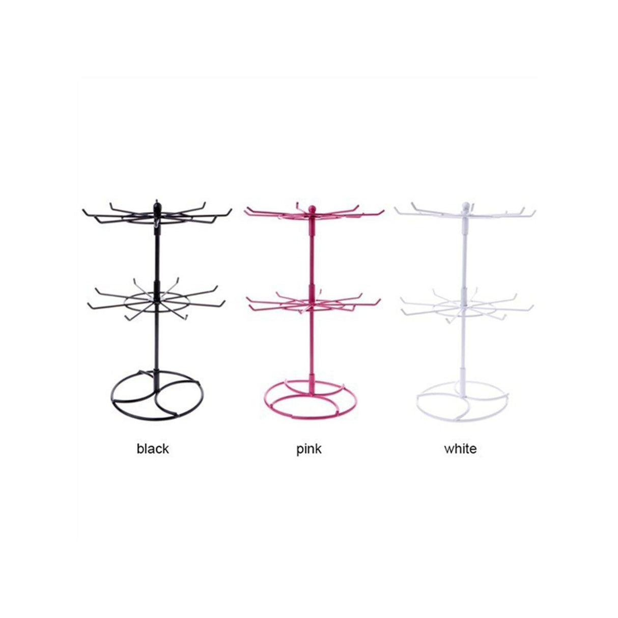 Jewelry Display Rack Double Tier Jewelry Stand Portable Metal Jewelry Rack for Home