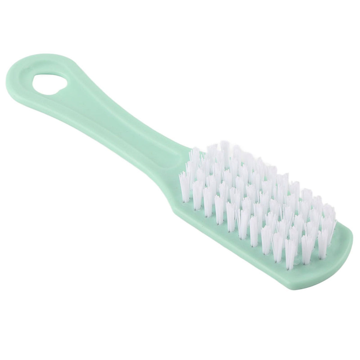 Multi functional Plastic Shoe Cleaning Brush Bushy Nylon Bristles Scrubber Washing Tool(Green)