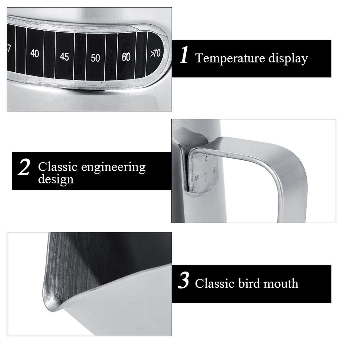 600ml Stainless Steel Milk Frothing Pitcher Espresso Coffee Cup Mugs with Measurement