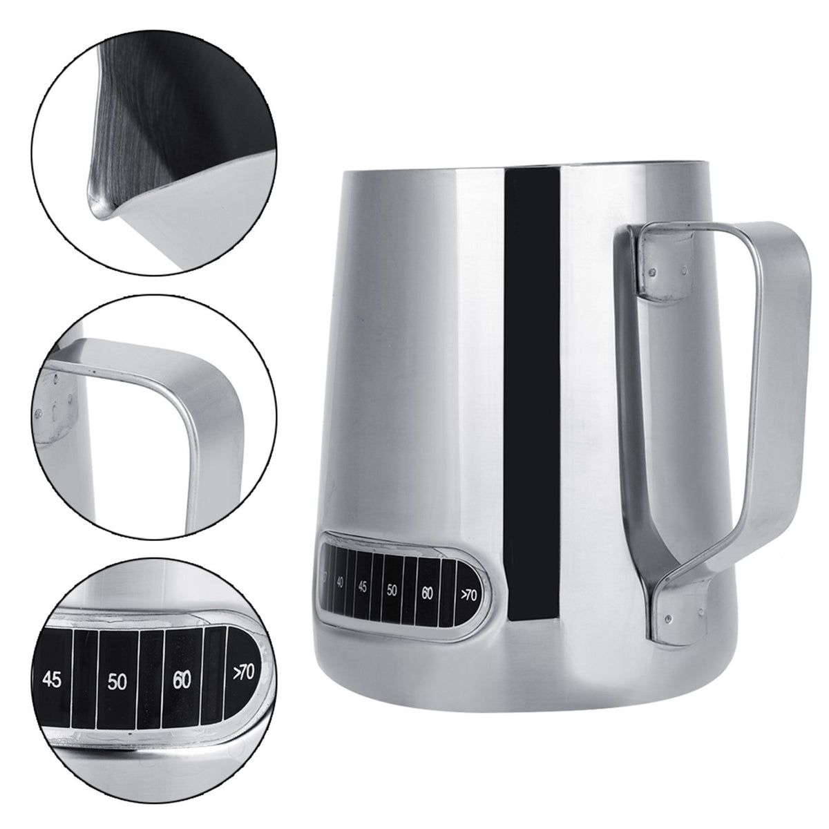 600ml Stainless Steel Milk Frothing Pitcher Espresso Coffee Cup Mugs with Measurement