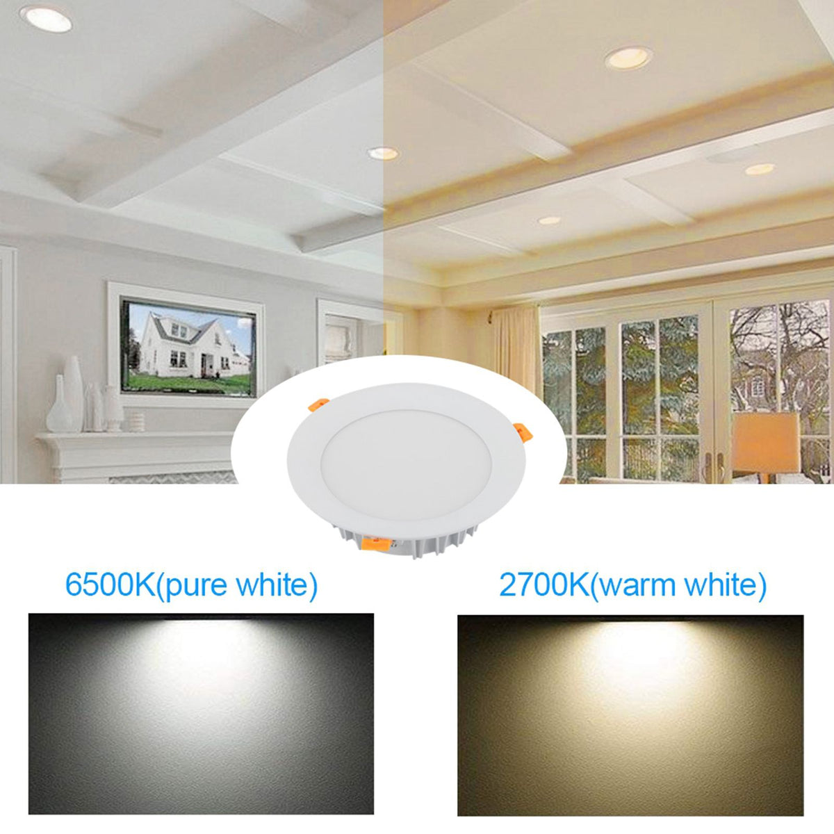 Milight 18W RGB+CCT Dimmable LED Panel Downlight Recessed Ceiling WiFi Light Bulb Lamp