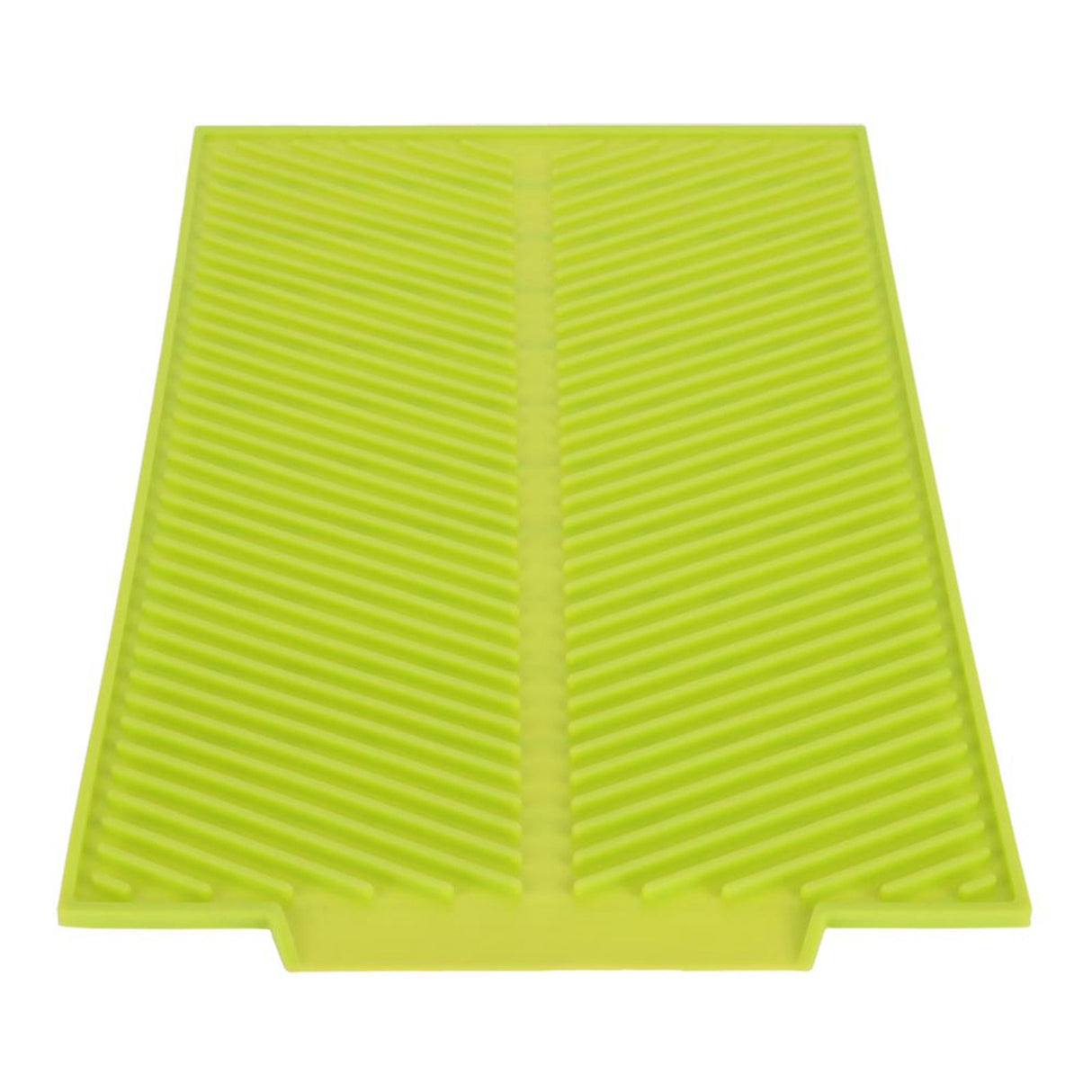 Rectangle Silicone Drain Mat Drying Dishes Pad Heat Resistant Slip proof Tray(Green)