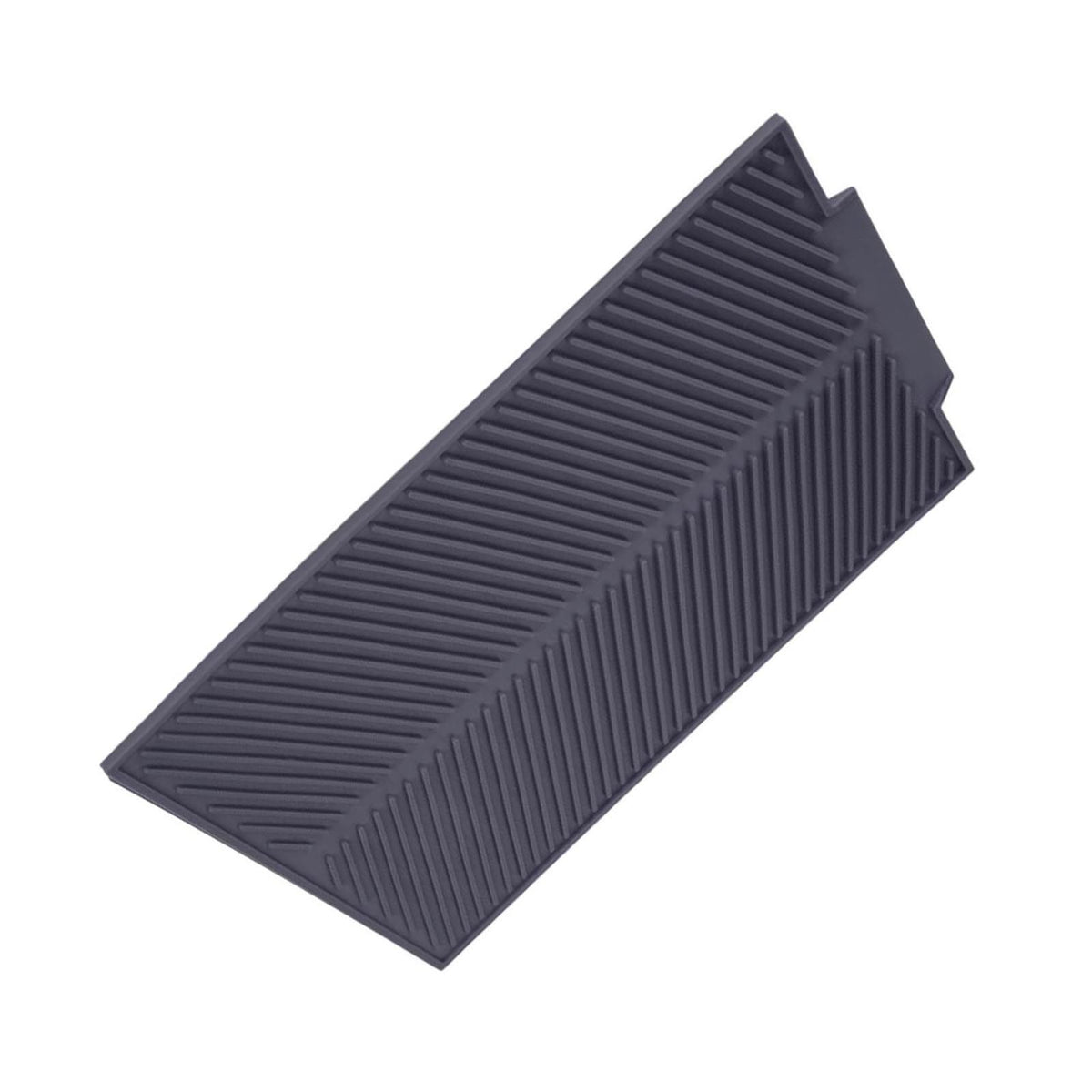 Rectangle Silicone Drain Mat Drying Dishes Pad Heat Resistant Slip proof Tray(Grey)
