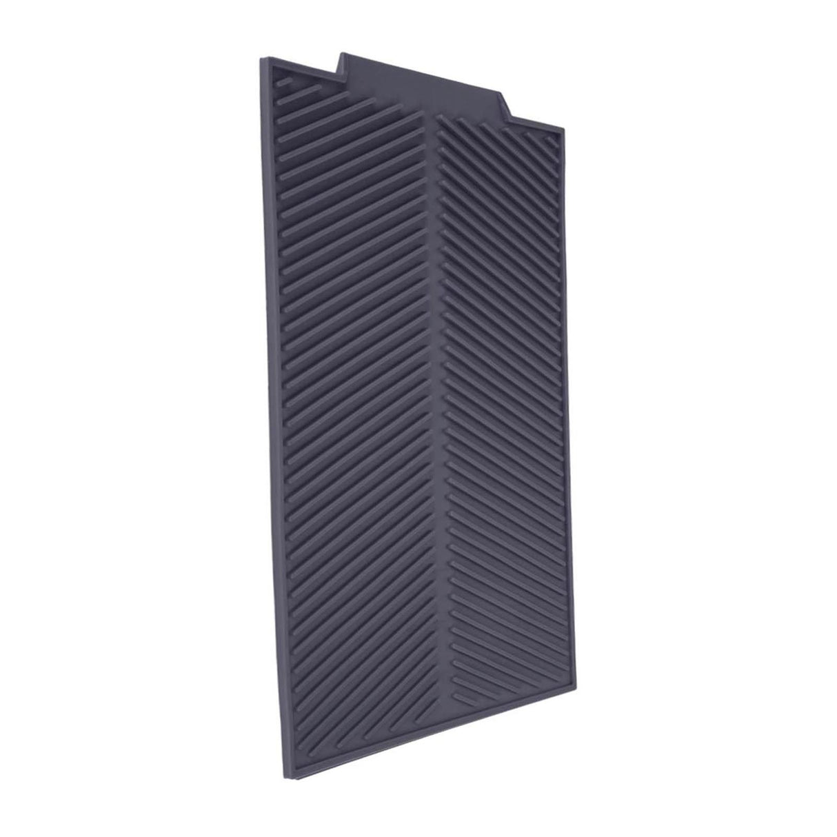 Rectangle Silicone Drain Mat Drying Dishes Pad Heat Resistant Slip proof Tray(Grey)