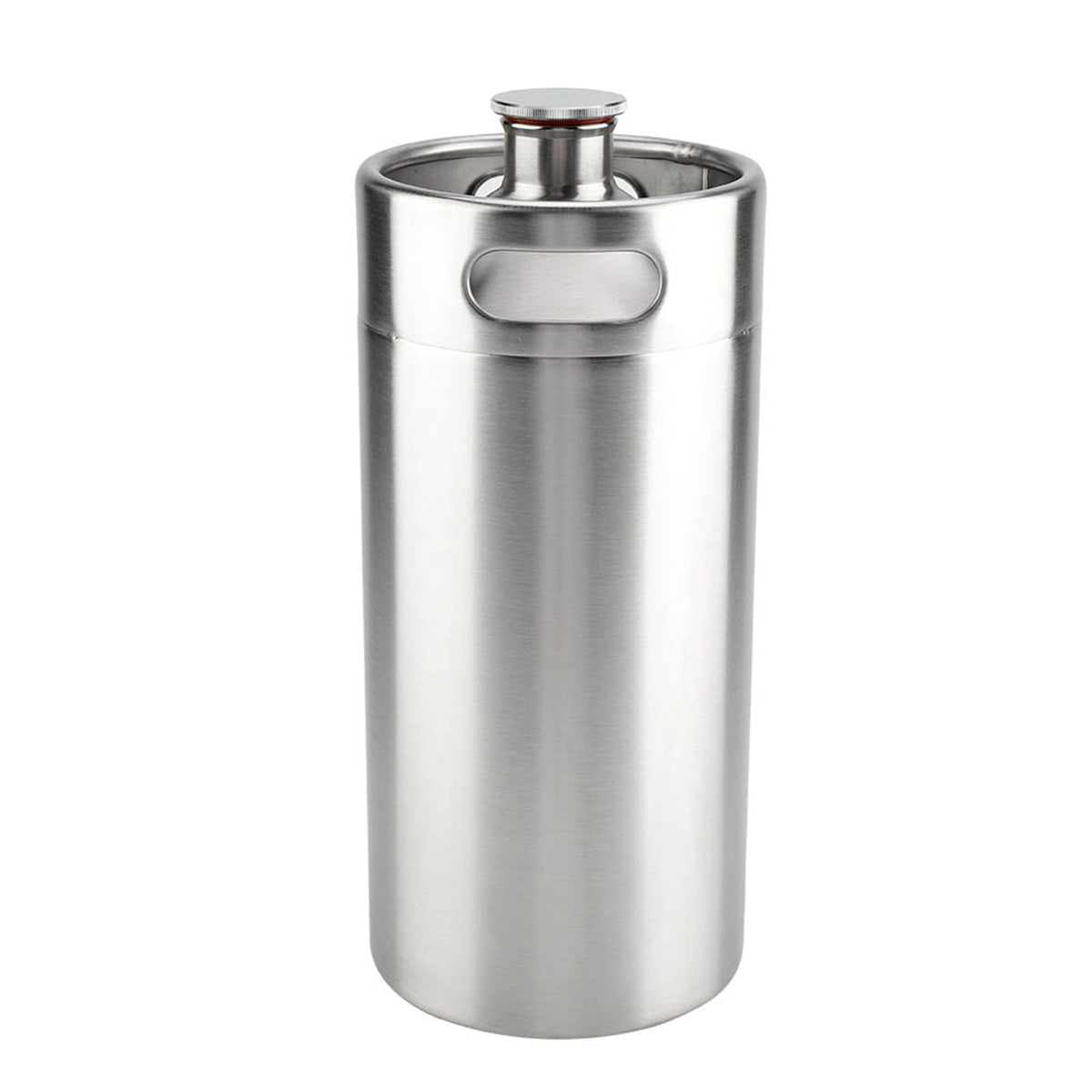 4L Mini Stainless Steel Beer Barrel with Spiral Cover Lid Practical Home Hotel Supplies