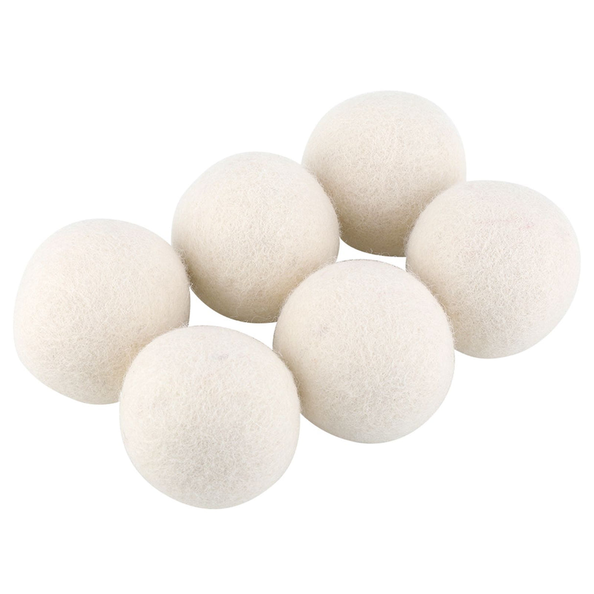 6Pcs 6cm Natural Wool Balls Water Absorption Eliminates Static Laundry Replacement