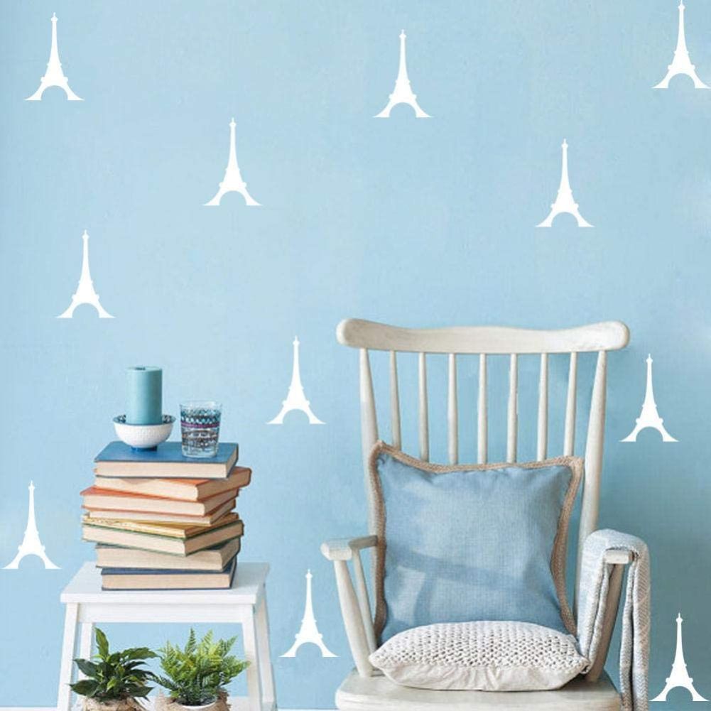 Towers Pattern Vinyl Wall Sticker DIY for Children Room Bedroom Home Art Decor(Silver)