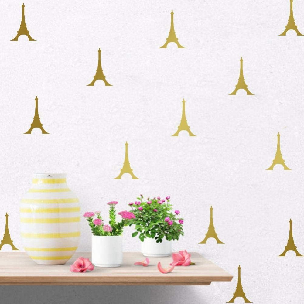 Towers Pattern Vinyl Wall Sticker DIY for Children Room Bedroom Home Art Decor(Silver)